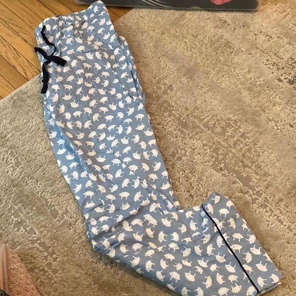 Women’s J CREW Blue Sheep Pajama Pants - Picture 1 of 3